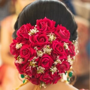 1 Beautiful Bridal Bun Juda Maker Flower Gajra For Women
