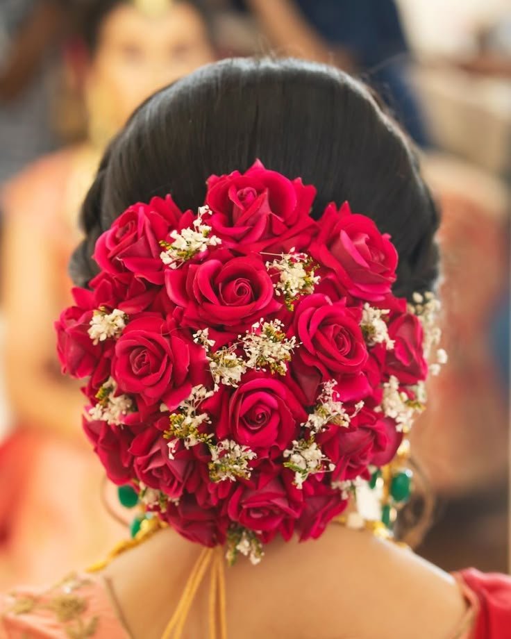 1 Beautiful Bridal Bun Juda Maker Flower Gajra For Women